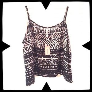 Mudd ~BOHO Crop Top~Looks hand-painted/brush strokes~COOL